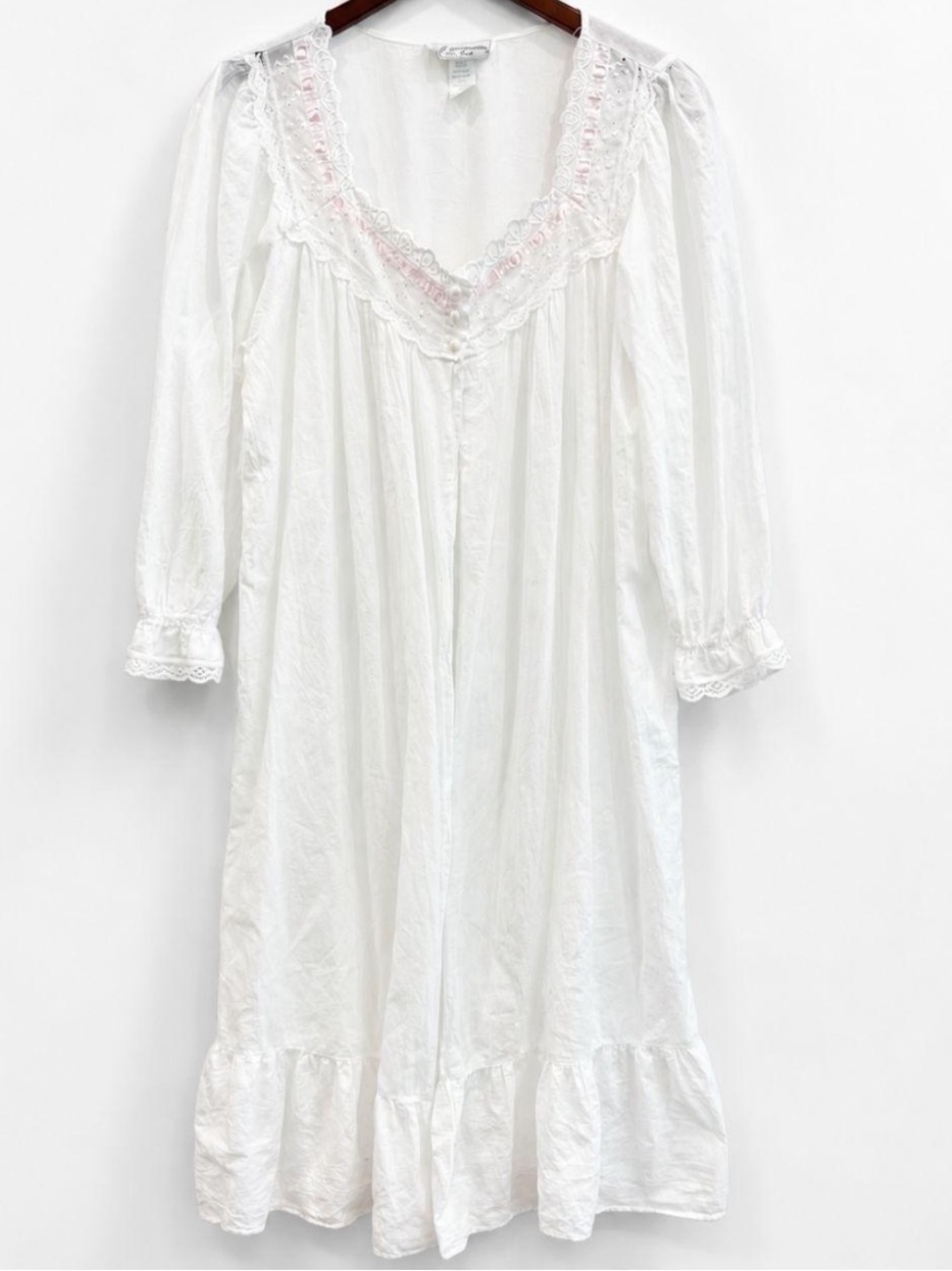 Vintage 90s Y2K Prairie Cottagecore/Country Cottage Nightgown Night Dress Gown
